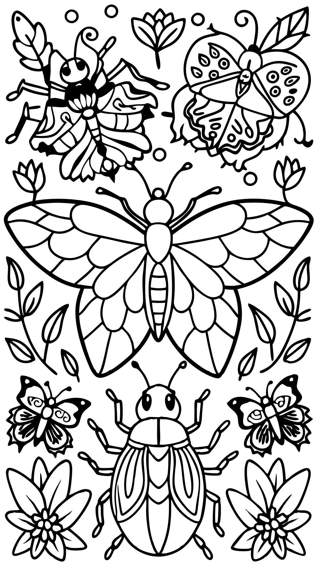 bug insect coloring pages